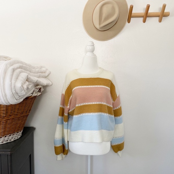 Lumiere Sweaters - Nordstrom Lumiere Puff Sleeve Sweater